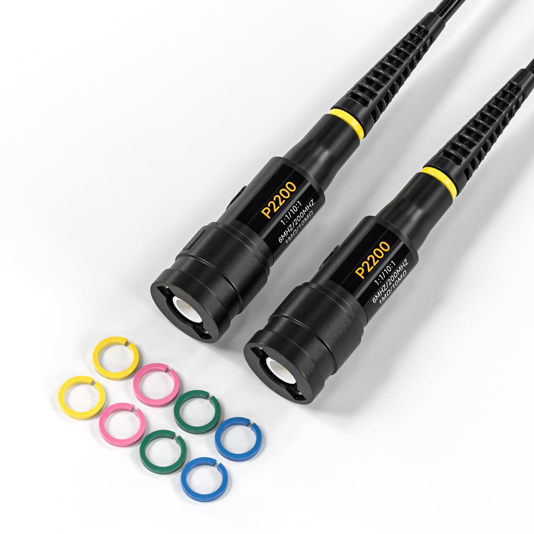Oscilloscope Clip Probes 200MHz Fully Insulated BNC End Probe with Accessories Kit 1X 10X
