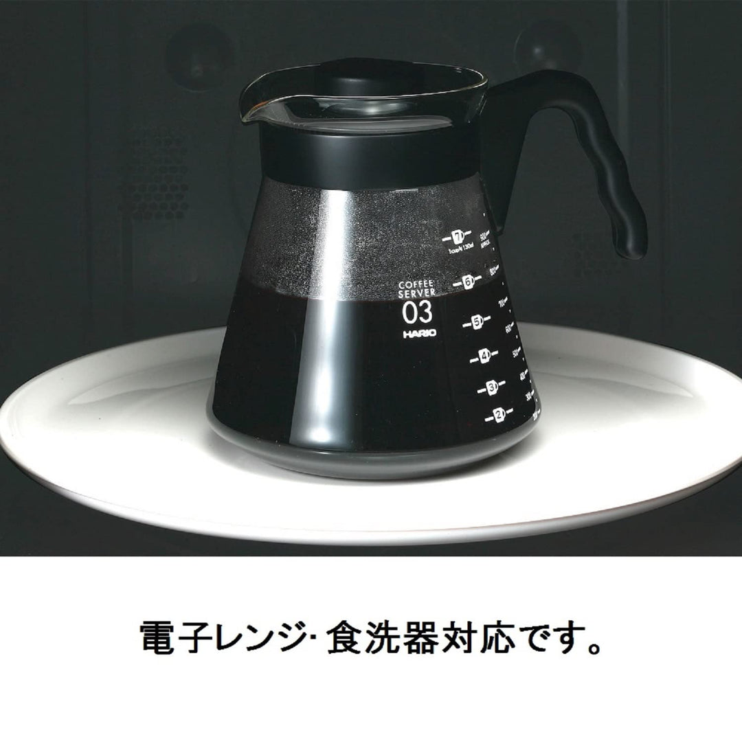 Hario V60 Glass Coffee Server, 1000ml, Black