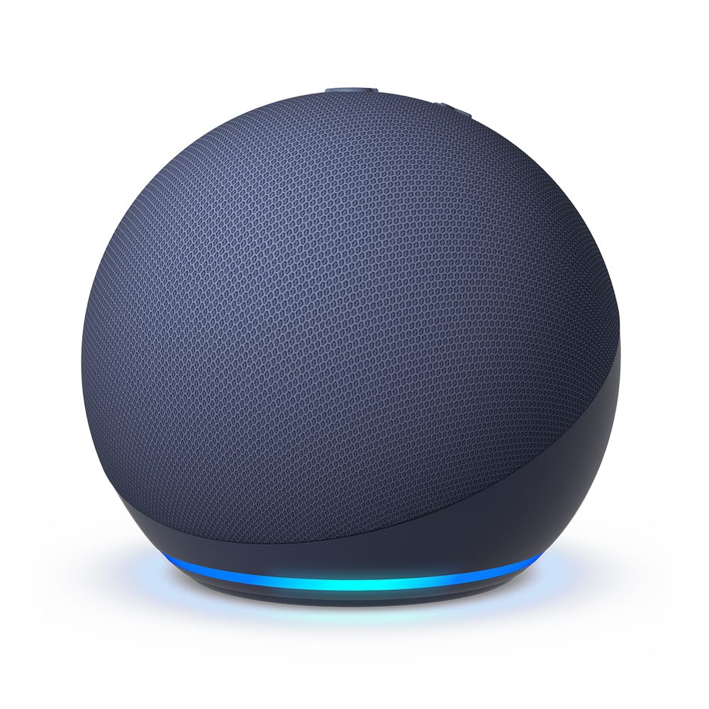 Echo Dot (newest model), Vibrant sounding Alexa speaker, Great for bedrooms, dining rooms and offices, Deep Sea Blue