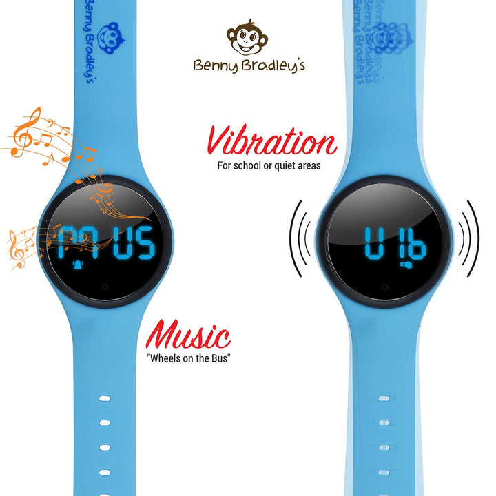 Potty Training Watch for Kids V1 – A Water Resistant Potty Reminder Device for Boys and Girls to Train Your Toddler with Fun/Musical and Vibration Interval Reminders with Potty Training eBook (Blue)