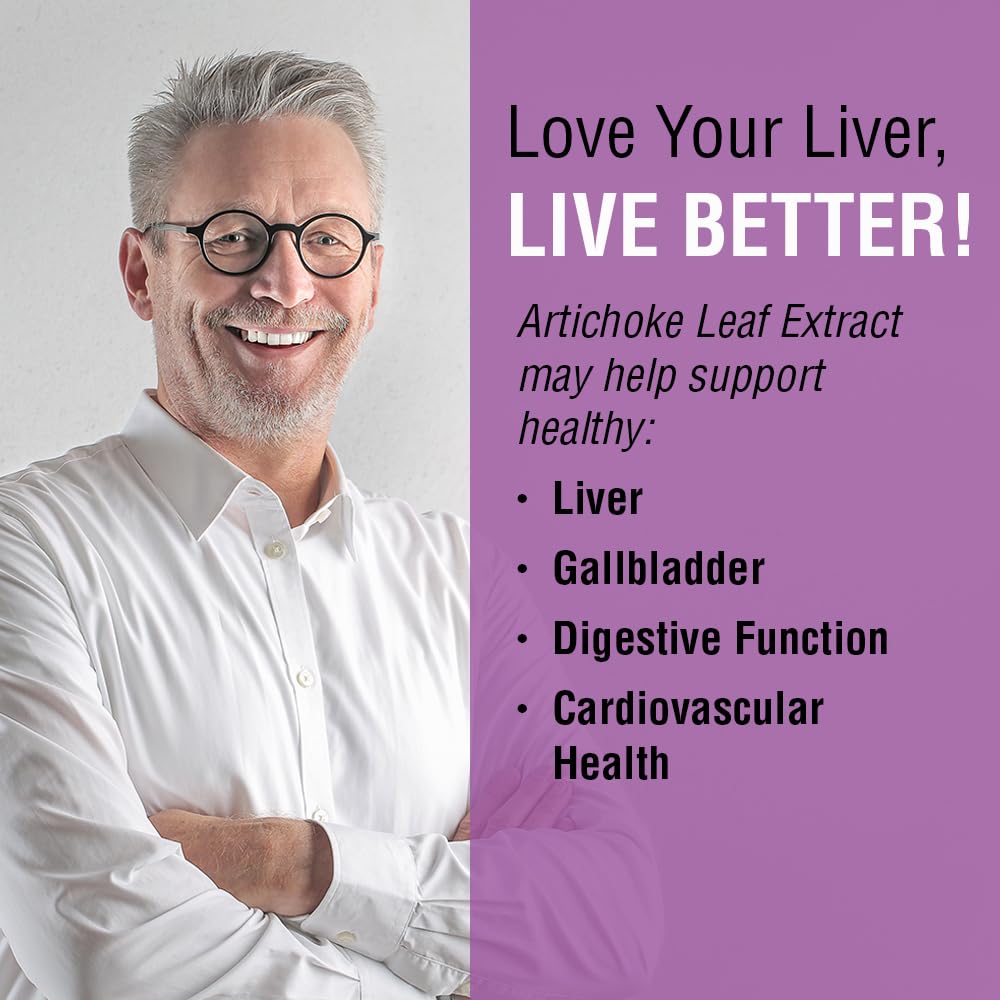 Artichoke Leaf Extract 600mg | Guaranteed Potency | Healthy Liver, Gall Bladder & Digestive Function Support | Lab Verified | 60 VegCaps