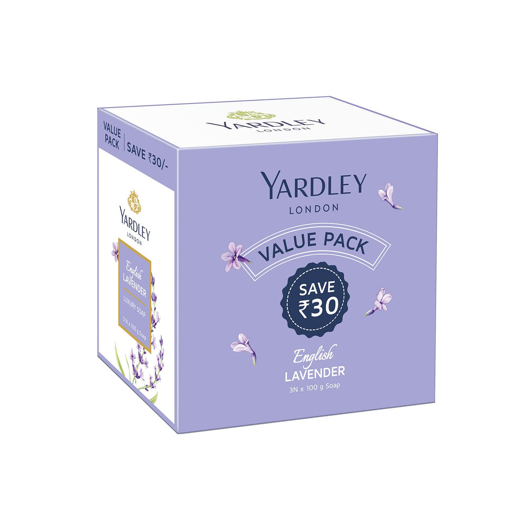 London English Lavender Luxury Soap| Daily Bathing Soap For Women| Luxury Soap With Creamy Lather| 90% Naturally Derived| 100g Each (Pack of 3)