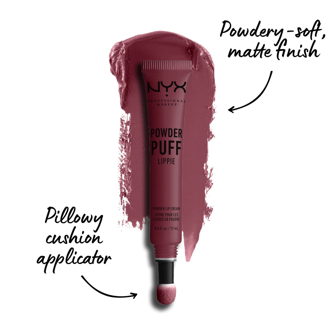 Powder Puff Lippie Lip Cream, Liquid Lipstick - Moody (Cool Toned Plum)