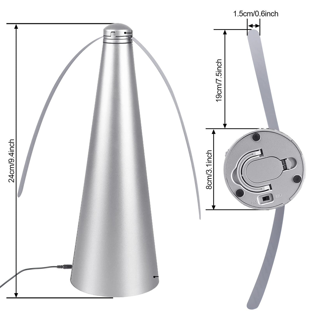 1 Pcs Fly Fan for Outdoor Table Picnic Fly Fan and Food Fan Indoor Outdoor Meal for Party,Silver