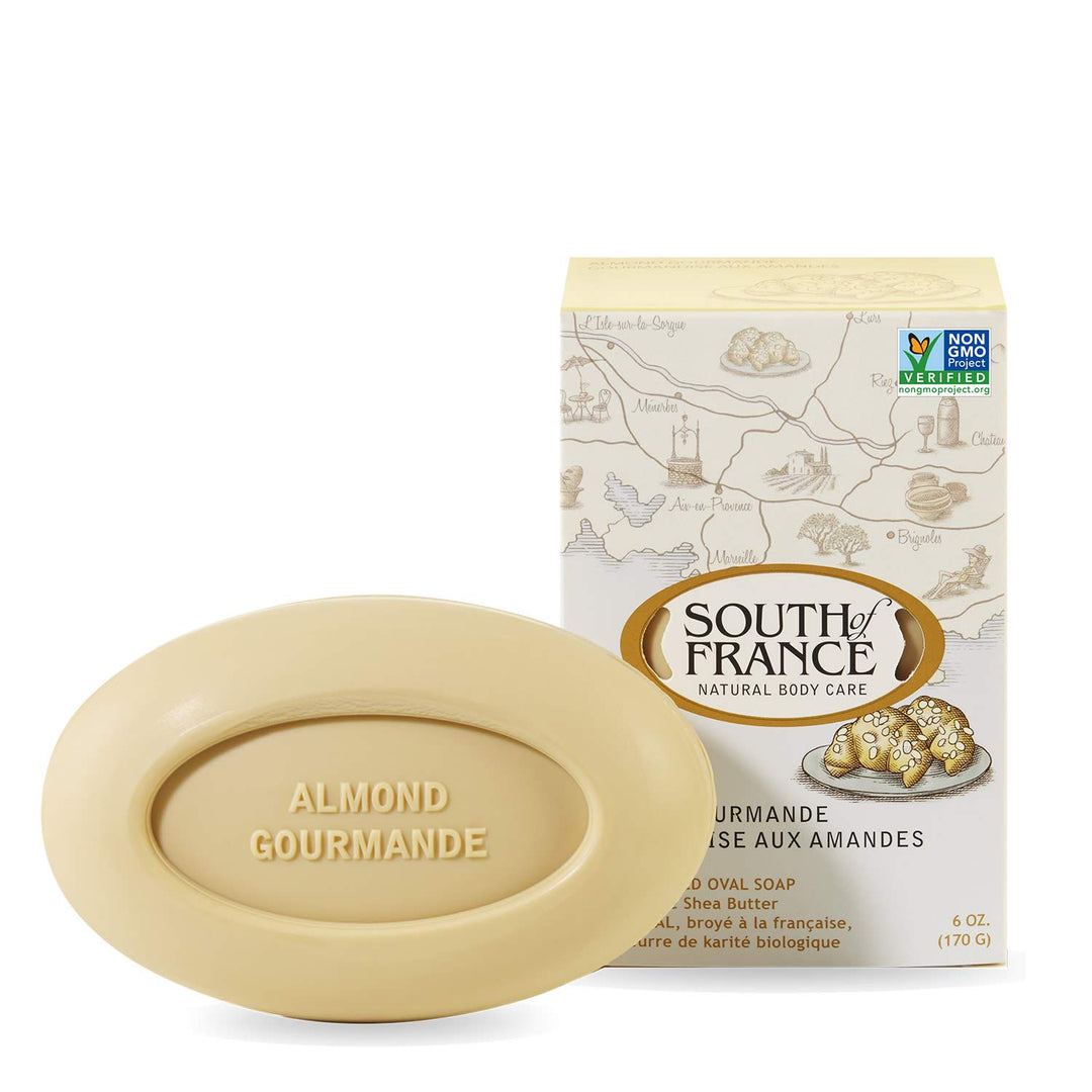 South of France Natural Bar Soap, Almond, 6 Ounce