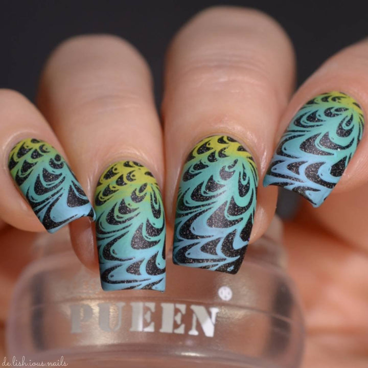 Nail Art Stamping Plate - Marble Paradise 01 - Theme Park Collection 125x65mm Unique Nailart Polish Stamping Manicure Image Plates Accessories Kit - BH000715