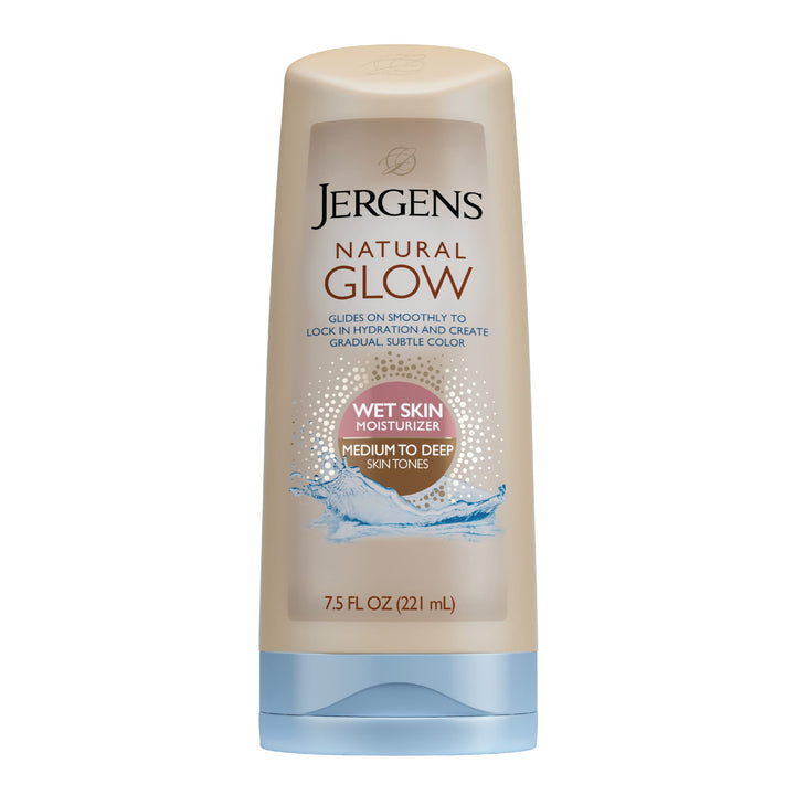 Natural Glow Wet Skin Moisturizer for Body, Medium to Tan Skin Tones, 7.5 Ounces