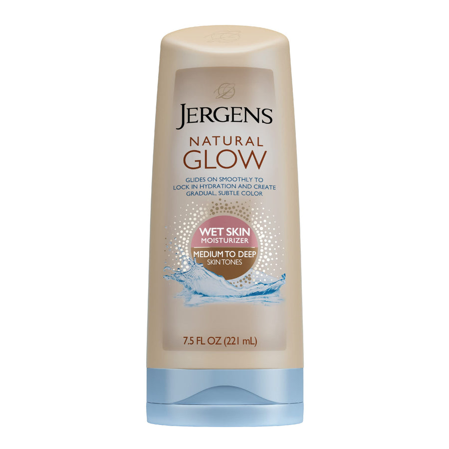 Natural Glow Wet Skin Moisturizer for Body, Medium to Tan Skin Tones, 7.5 Ounces