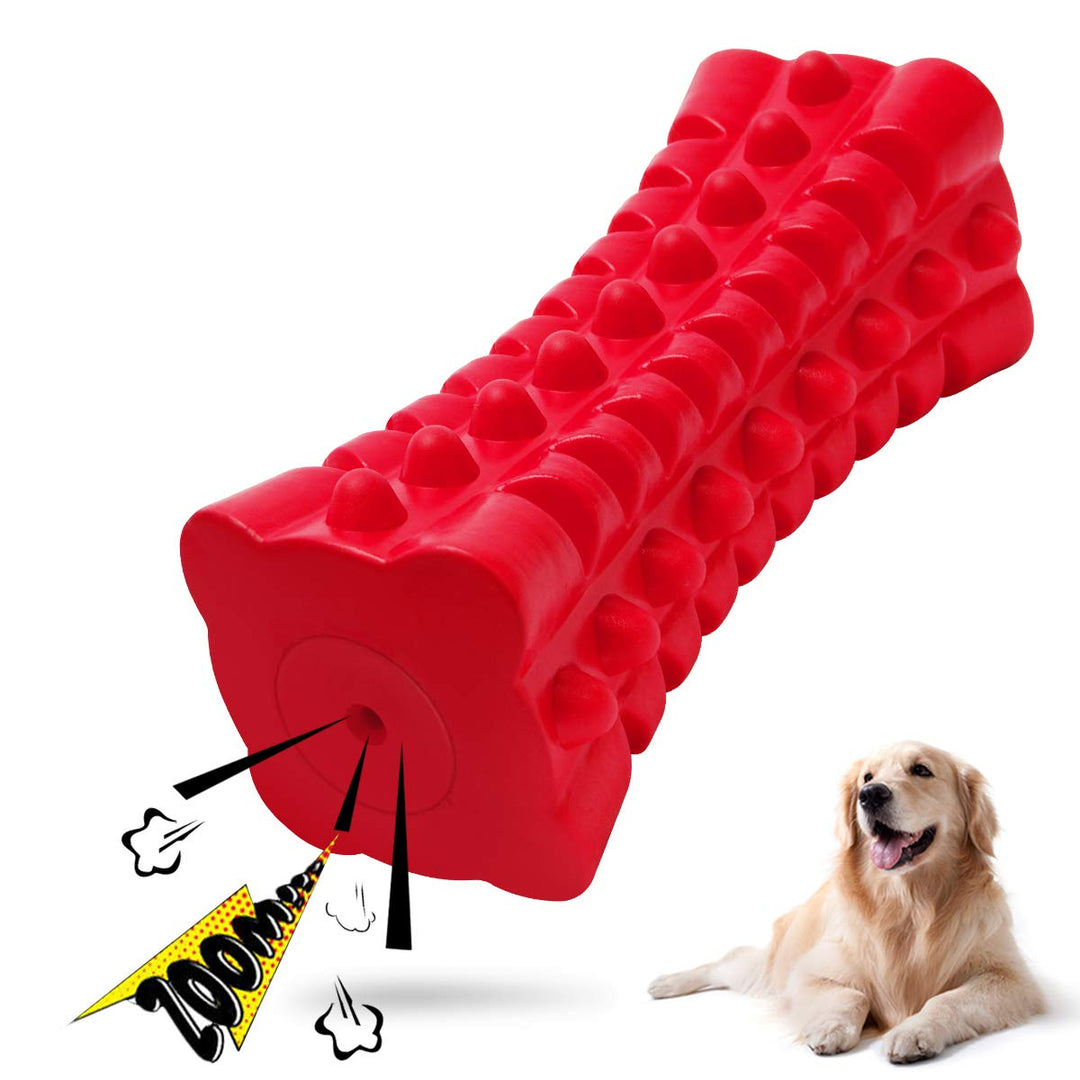 Indestructible Squeaky Dog Toy – Tough Rubber Chew Toy for Aggressive Large Dogs, Durable and Safe for Interactive Play