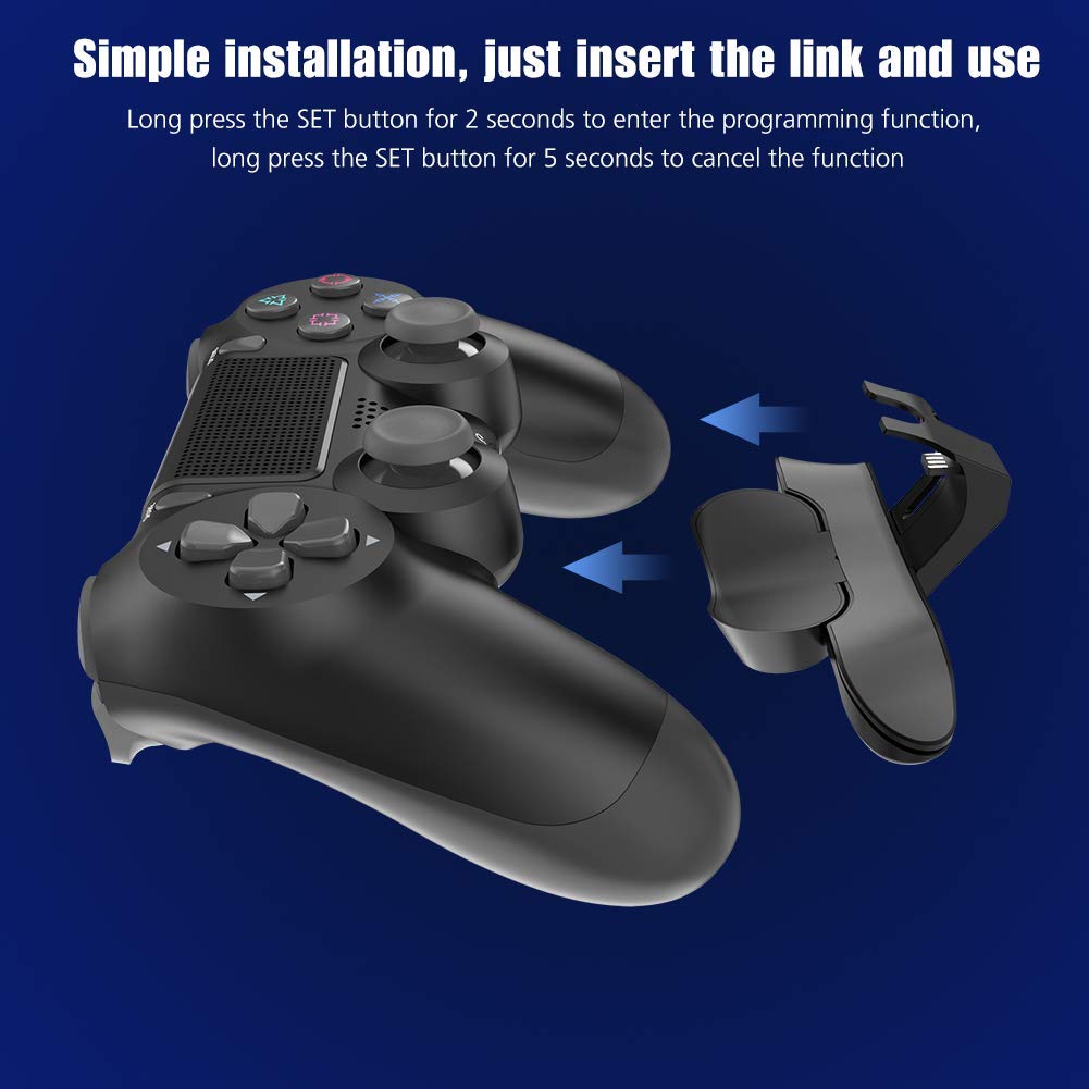 Paddles for PS4 Controller, Back Button Attachment for PS4 Controller, TURBO Function/Memory Function/Plug And Play, PS4 controller accessories