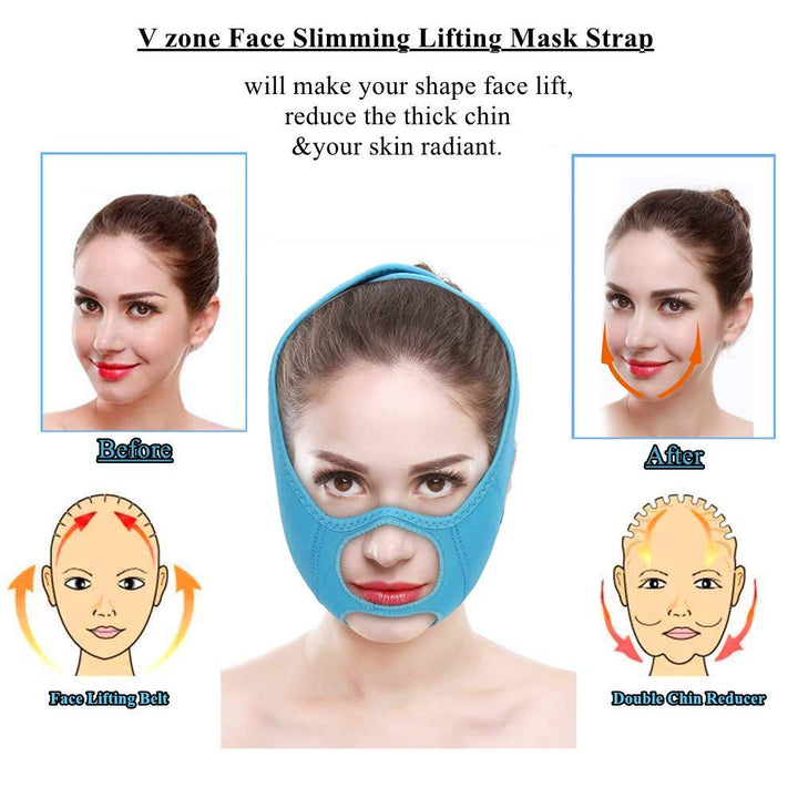 Face Slimming Strap Double Chin Reducer for Shaping Face Eliminates Sagging Skin Lifting Firming Anti Aging, Reusable (Orange)