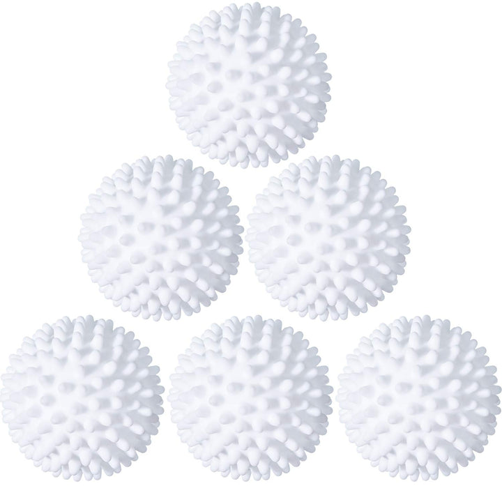 6 Pieces Laundry Will Drying Balls Reusable Dryer Balls Replace Laundry Drying Fabric Softener and Saves, Reusable Washing Machine Dryer Cleaning Soften Clothes Wash Ball (Random Color)