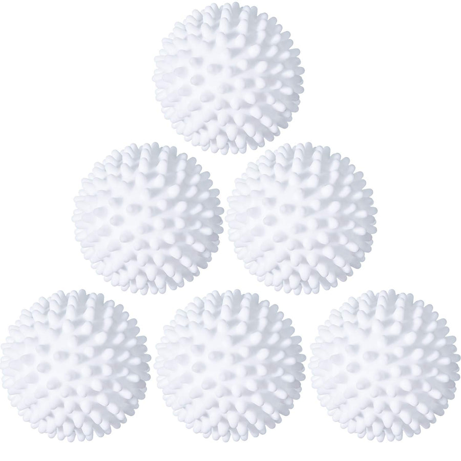 6 Pieces Laundry Will Drying Balls Reusable Dryer Balls Replace Laundry Drying Fabric Softener and Saves, Reusable Washing Machine Dryer Cleaning Soften Clothes Wash Ball (Random Color)