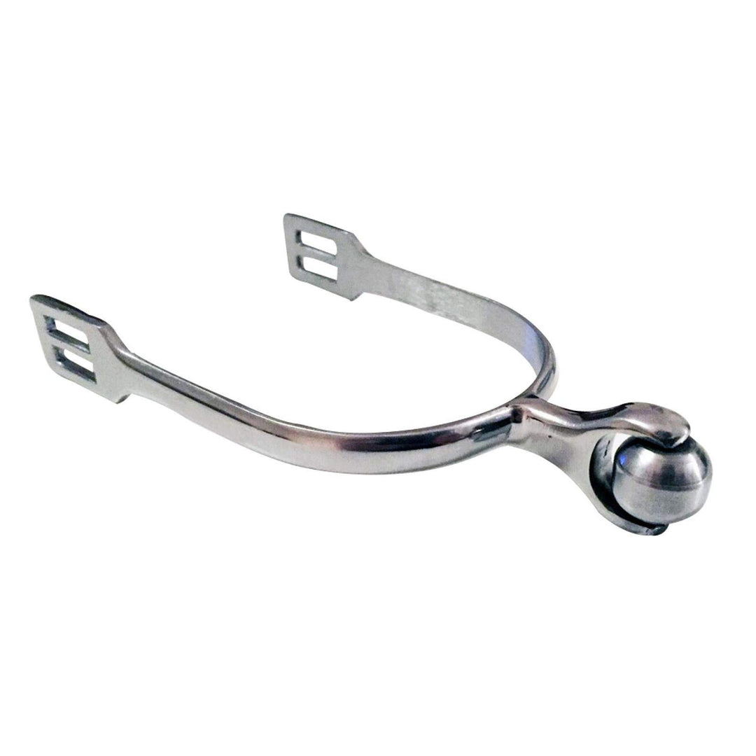 Horse Spurs Western Stainless Steel Spurs w/Roller Ball for Equestrian Boots Men Women Rider Horsemanship Lovers