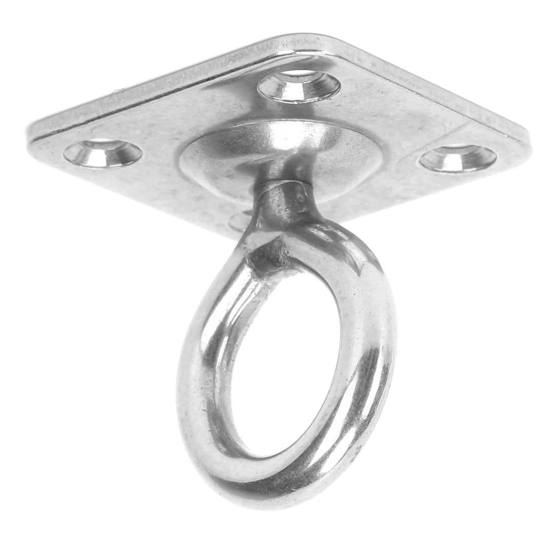 Stainless Steel Ceiling Hooks, 360 Degree Rotating Ceiling Hooks Pad Eye Plate U Hooks for Seawater(Rotating Door Buckle 5MM)