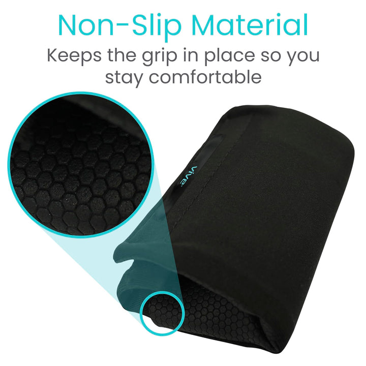 Walker Handle Cushions - Padded Hand Covers - Soft Padding Medical Accessories for Folding Rolling Wheelchair, Rollator Handle, Senior, Elderly Grippers - Foam Crutch Pads Grips - Mobility Aid (Black)