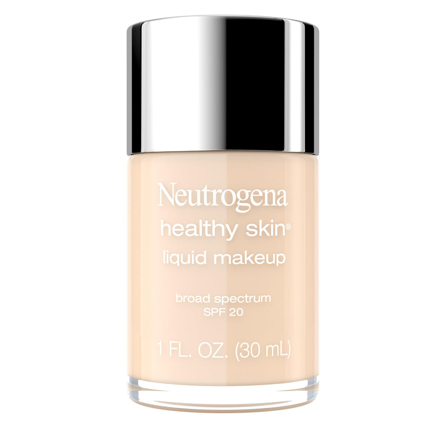 Healthy Skin Liquid Makeup Foundation, Broad Spectrum SPF 20 Sunscreen, Lightweight & Flawless Coverage Foundation with Antioxidant Vitamin E & Feverfew, Classic Ivory, 1 fl. oz
