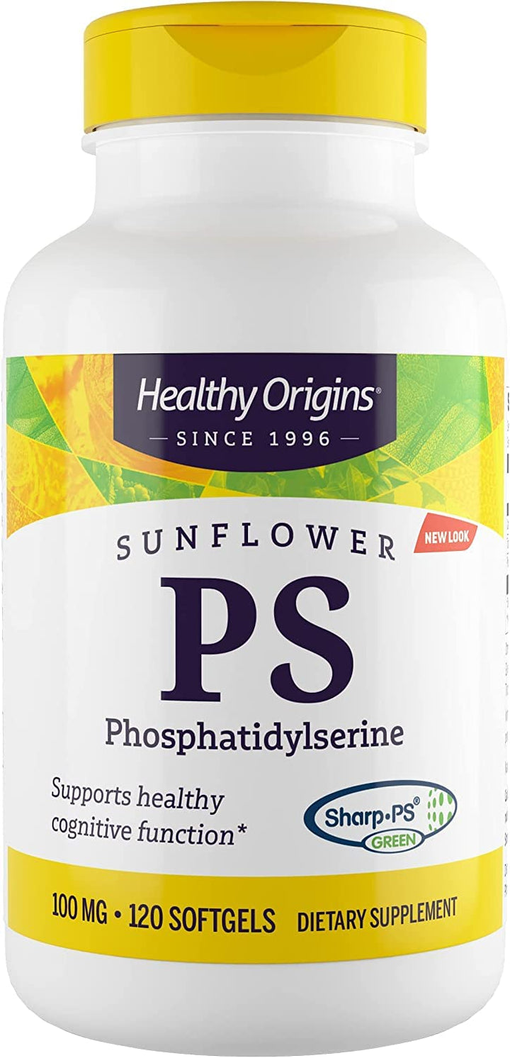 Sunflower PS (Phosphatidylserine) Soy-Free, Non-GMO 100 mg, 60 Softgels