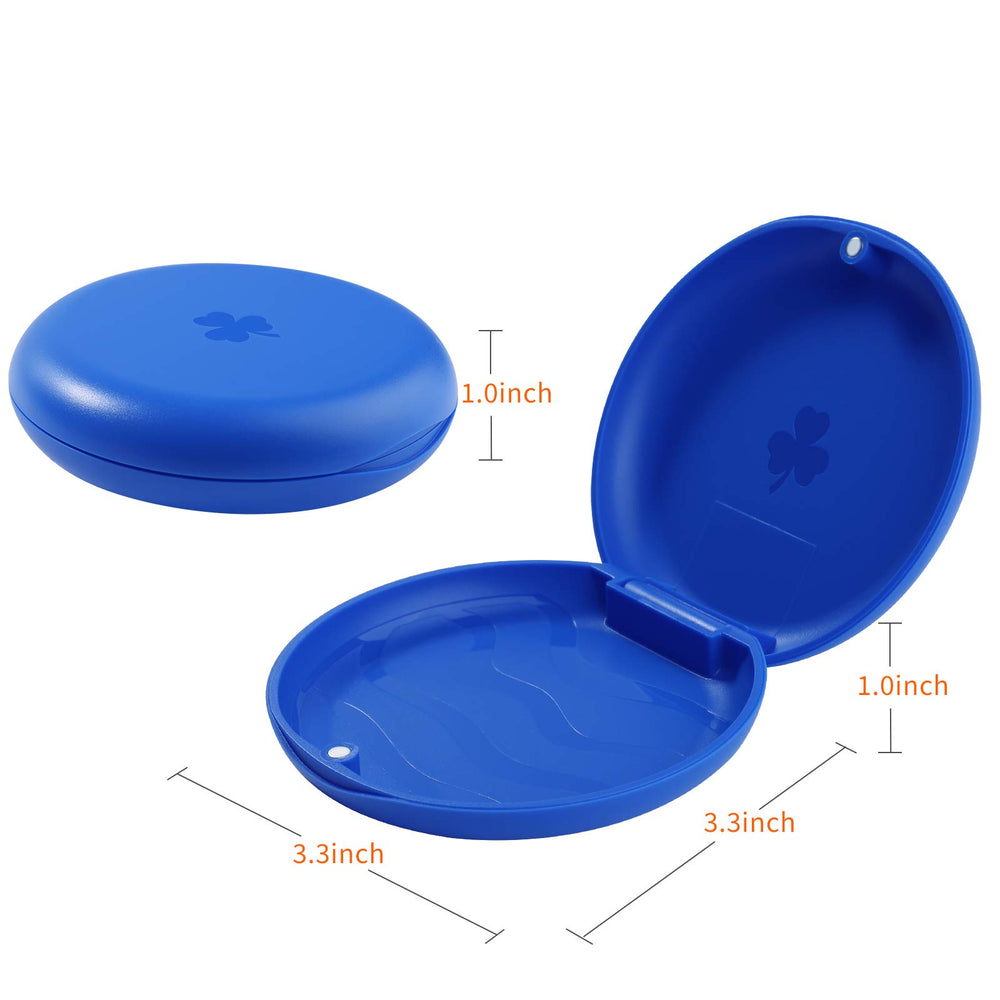 Retainer Cases,Solid Orthodontic Retainer Case (Blue)