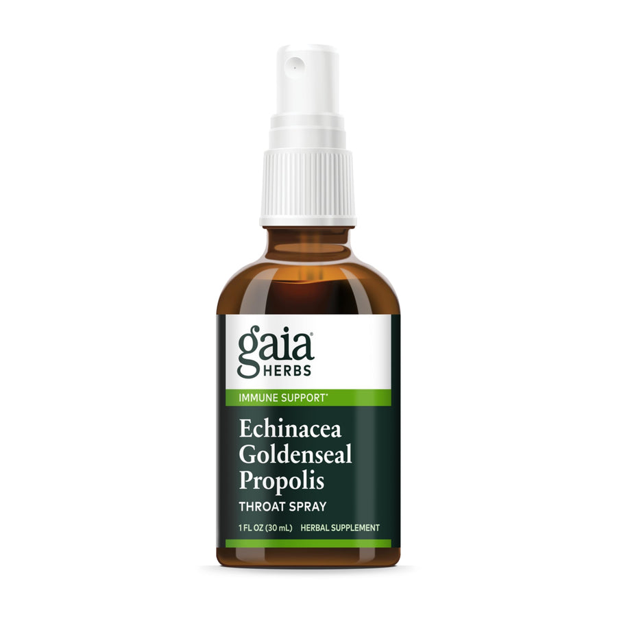 Echinacea Goldenseal Propolis Throat Spray - for Immune Support & Throat Health - with Licorice Root, Thyme, Echinacea, Peppermint & Oregon Grape - Organic 1 Fl Oz Spray Bottle