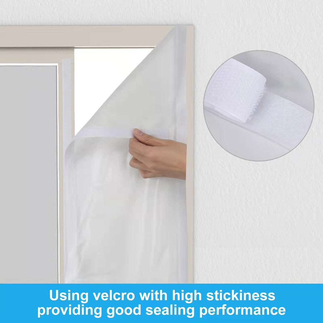 Portable AC Window Kit Sealng Film for Vertical Sliding Window, Adjustable Length up to 60 Sliding Window, AC Vent Kit Fit for 5.0”/13cm and 5.9”/15cm Exhaust Hose