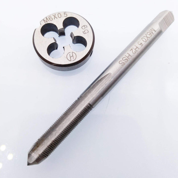 HSS M6 x 0.5mm Tap and M6 x 0.5mm Die Metric Thread Right Hand