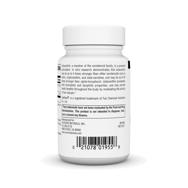 SOURCE NATURALS Astaxanthin 2 Mg Soft Gel, 60 Count