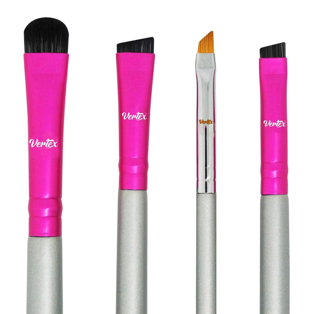 Star Beauty Eyebrow Brush Set 3Pcs Kit Premium Quality Synthetic Brushes Firm Hair Precision Shaping, Eye Brow Filling Define Arches-Small Angle -Medium Angled Duo Spoolie Brow Definer Best Seller