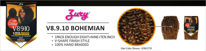 Royal Synthetic Hair Crochet Braids V8.9.10 Bohemian 1Pack Enough (1B)