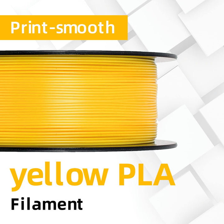 3D Printer Filament, Yellow Pla Filament, 1Kg(2.2lbs) Spool, 1.75mm Dimension Accuracy +/- 0.03mm, 3D Printing Filament