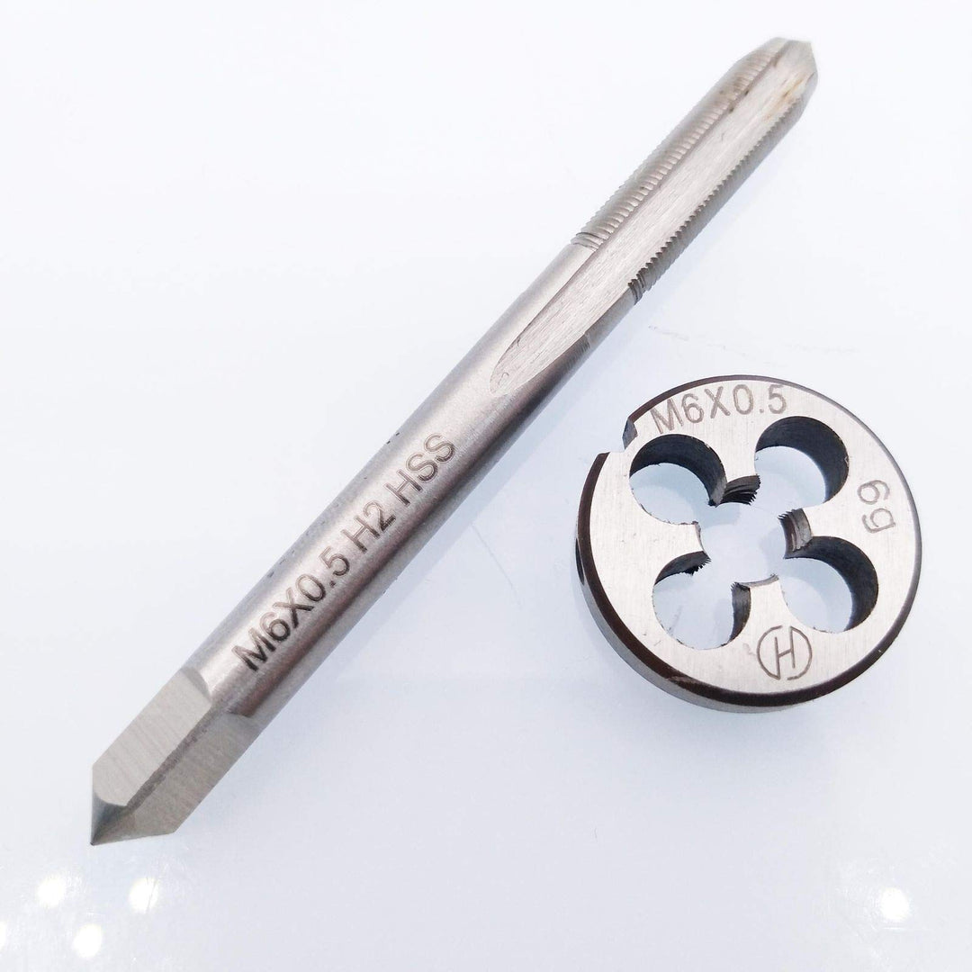 HSS M6 x 0.5mm Tap and M6 x 0.5mm Die Metric Thread Right Hand
