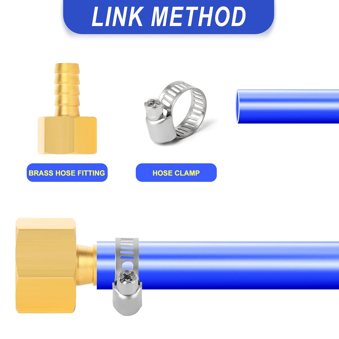 3/8 Inch Barb x 1/4 Inch NPT Brass Female Hose Fitting Connector(Pack of 10)