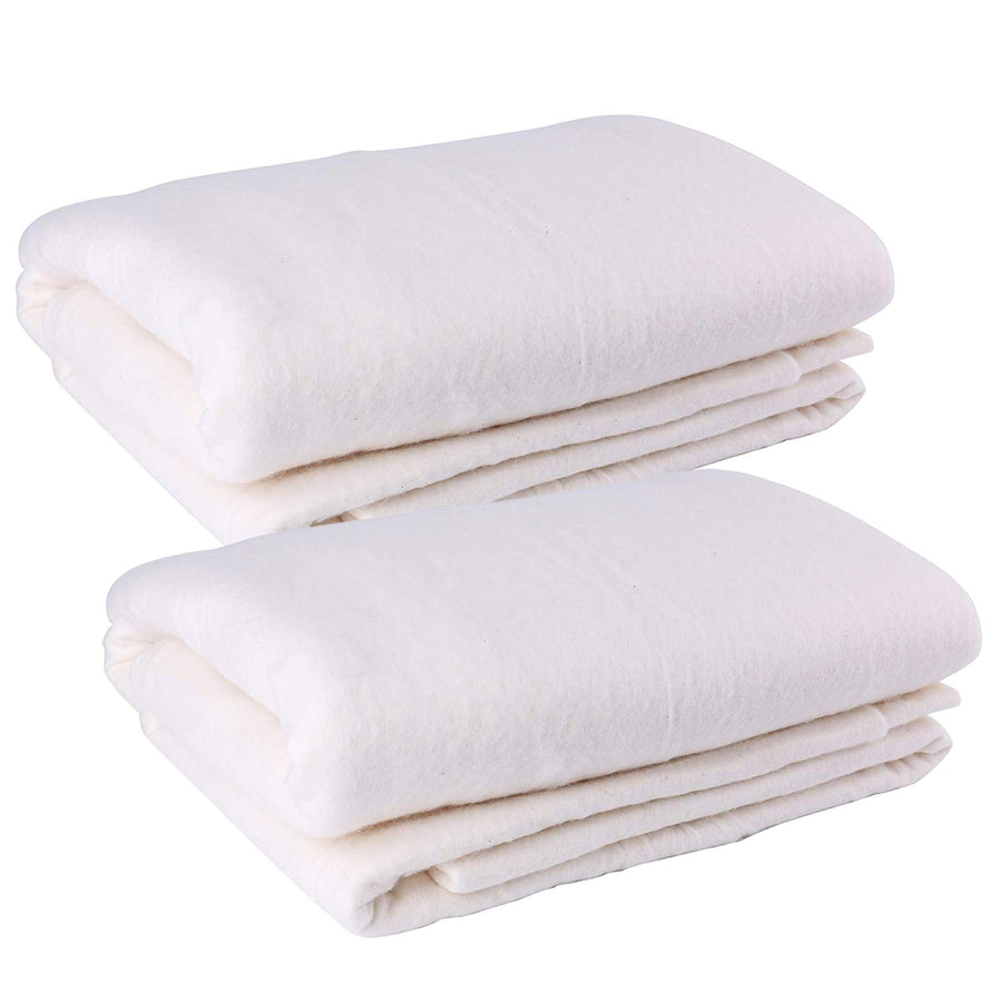 Pack of 2 Sheets 45-Inch x 60-Inch Soft Natural Cotton Batting for Quilts, Craft and Wearable Arts