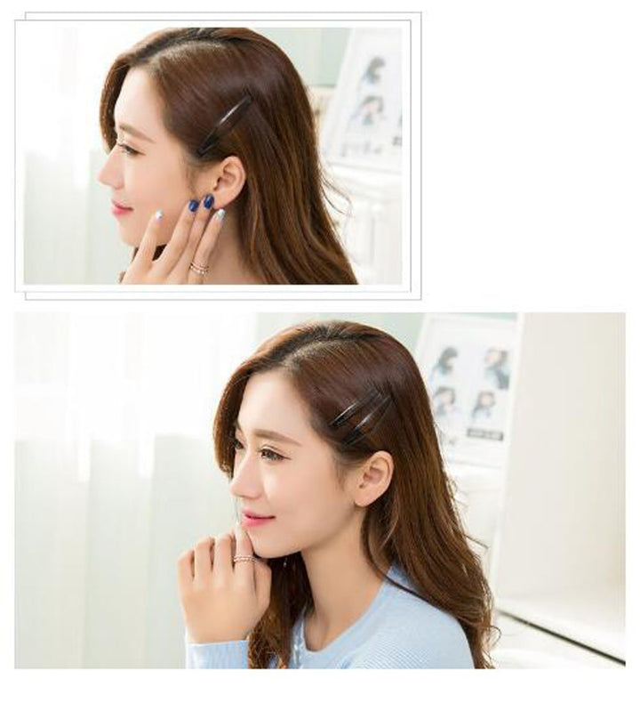 24 Pcs Women Large Black BB Clip - 3.15 Inch Long - Scrub Side Clip Female Hairpin Springboard Clip Liu Hai Clip