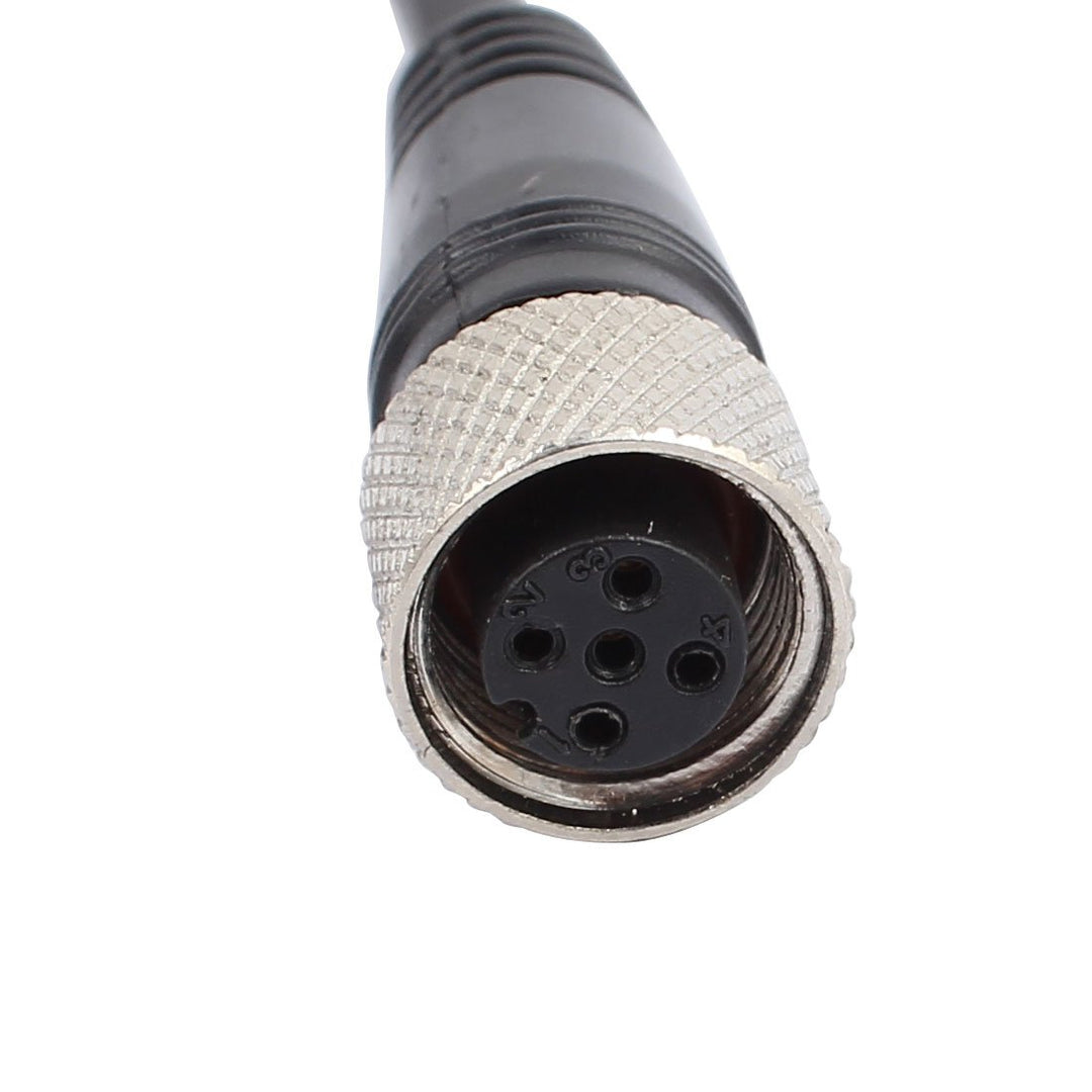 A16110400ux0295 M12 Female Straight 5 Pins Connector Aviation Socket Electrical Cable 5M Black