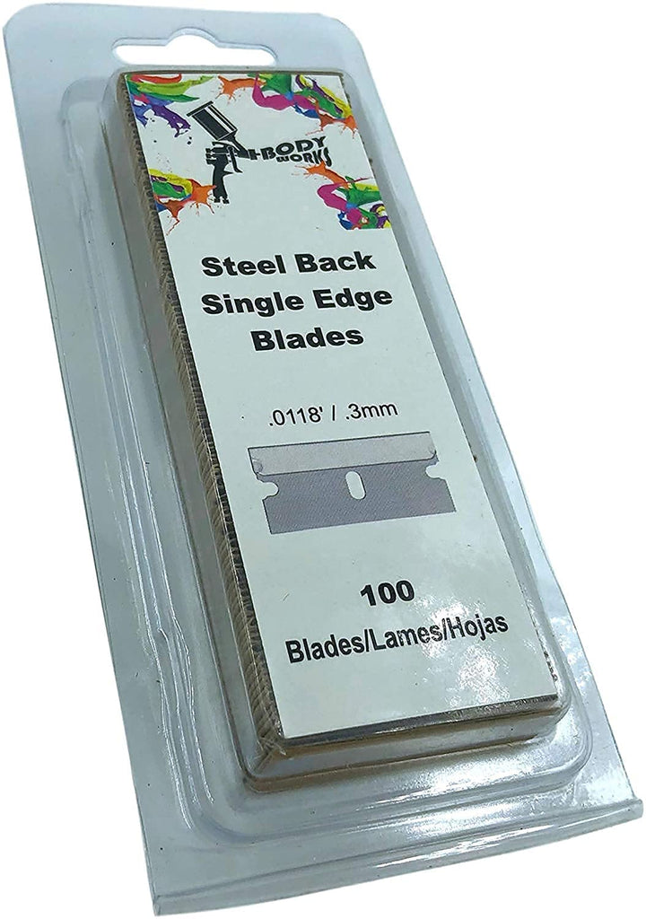 - Single Edge Razor Blade - Heavy Duty with Cardboard Safety Cover Each Blade - 100 Blades per Box