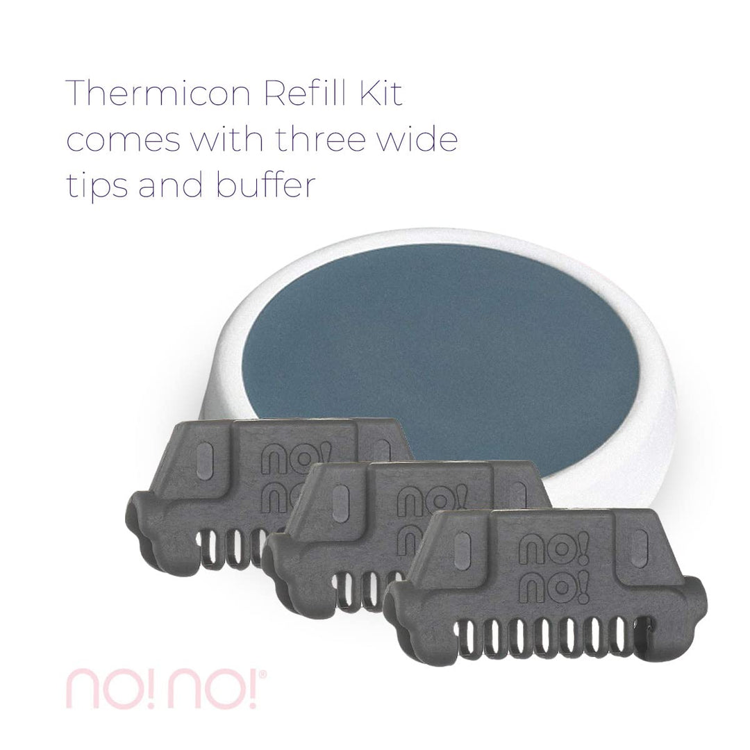 Hair Removal Kit Thermicon Tip Refill Pack (Wide Tip) for Legs, Back, Arms and Chest - 3 Count