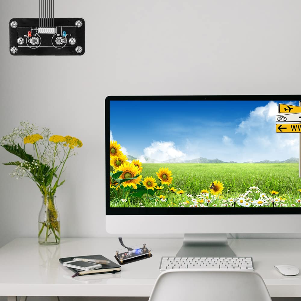 Desktop Computer Power Button PC Switch External Power Switch Power Supply Button Restart Button for PC Case Motherboard Switch On Off Power SW Cables