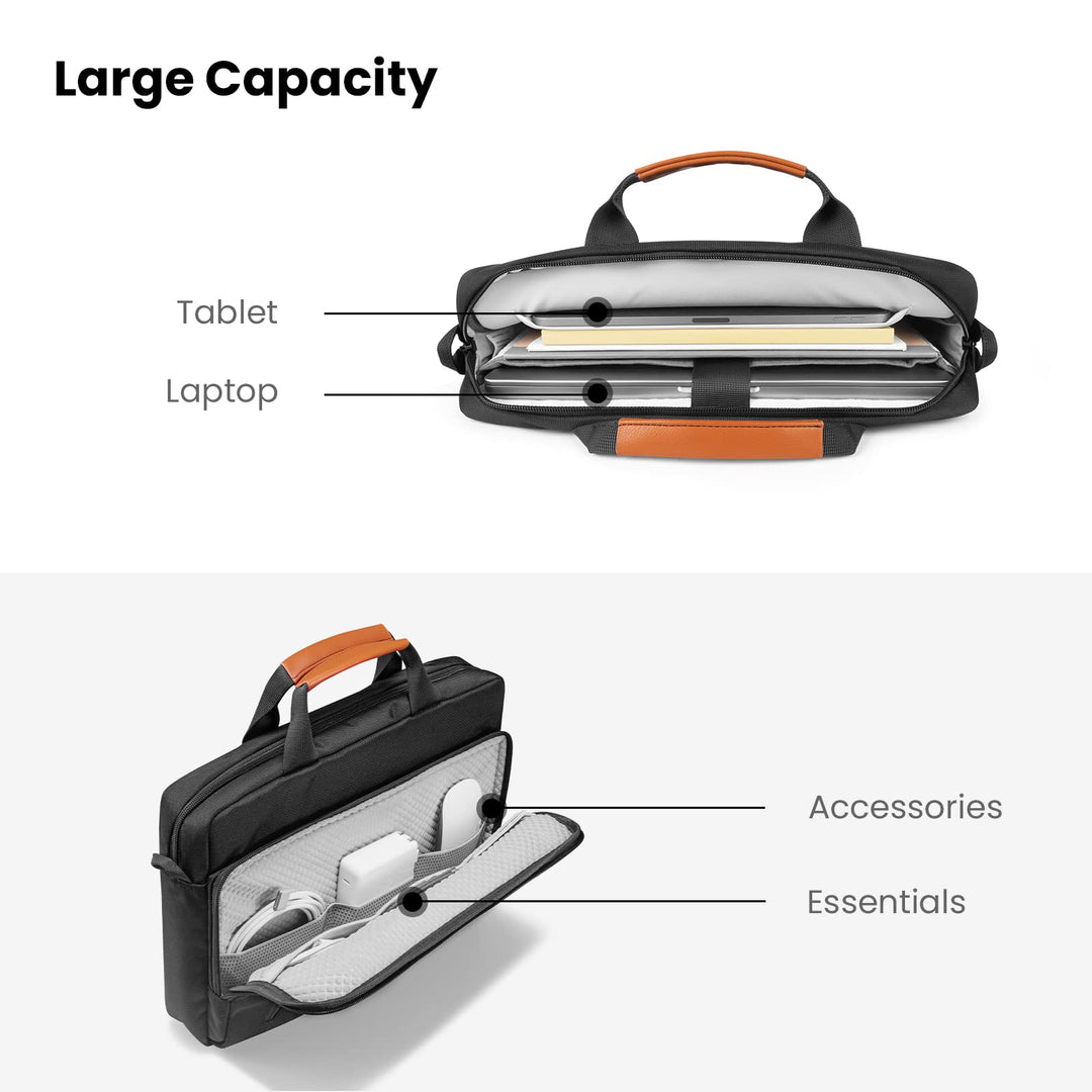 Protective Laptop Shoulder Bag for 15.6 Inch Universal HP Dell Acer ASUS Lenovo Laptop Chromebook Ultrabook, Multi-Functional Business Laptop Briefcase for 15 16 In MacBook Air/Pro M4/M3/M2/M1