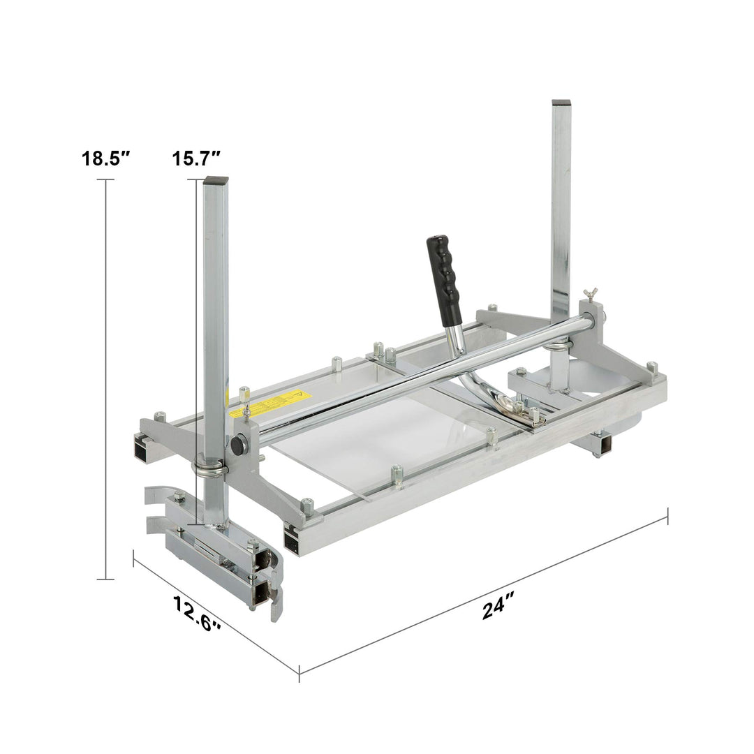 Portable Chainsaw Mill, 14 to 24 Inches Aluminum Steel Chainsaw Mill for Builders and Woodworker, Planking Milling Guide Bar and Wood Lumber Cutting Sawmill