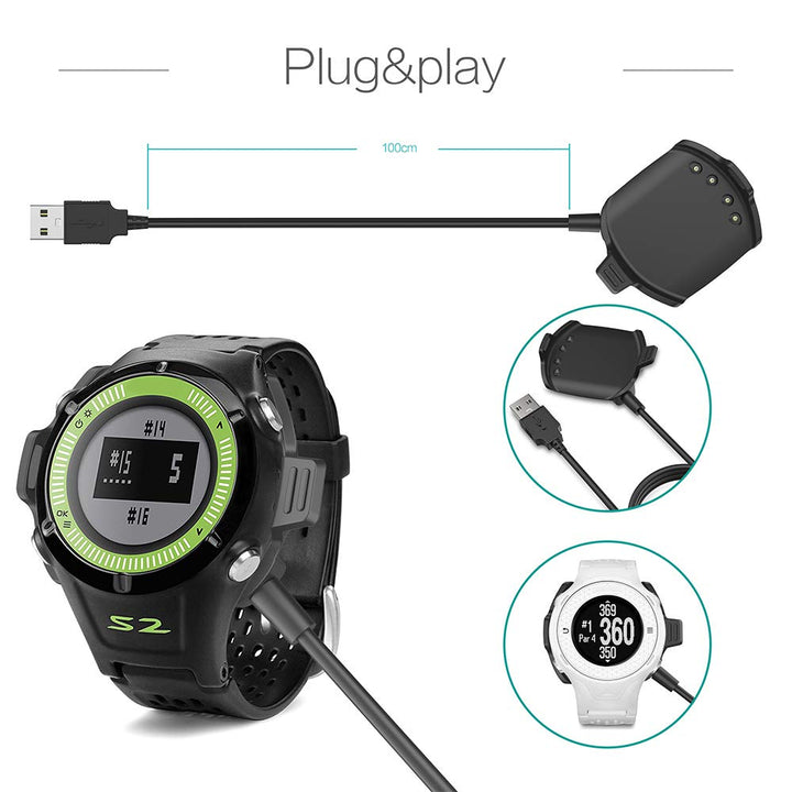 Charger for Garmin Approach S2 S4 - USB Charging Cable 100cm - GPS Golf Watch Accessories