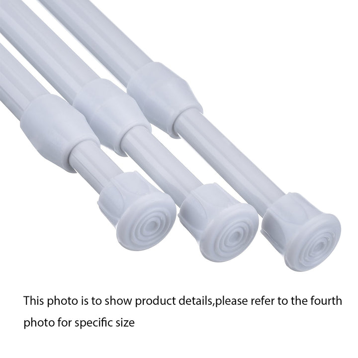 5 Pack Cupboard Bars Tensions Rod Spring Curtain Rod for DIY Projects, Extendable Width (9.84 to 15.75 Inches, White)