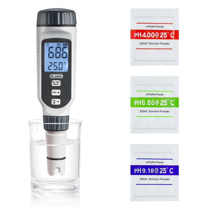 pH Meter, 0.01 High Accuracy Digital PH Tester with LCD Display, 0-14pH Measurement Range with Data Hold Water Quality Tester for Plants Nutrient, Pool, Hydroponic, Aquarium, Home Brewing