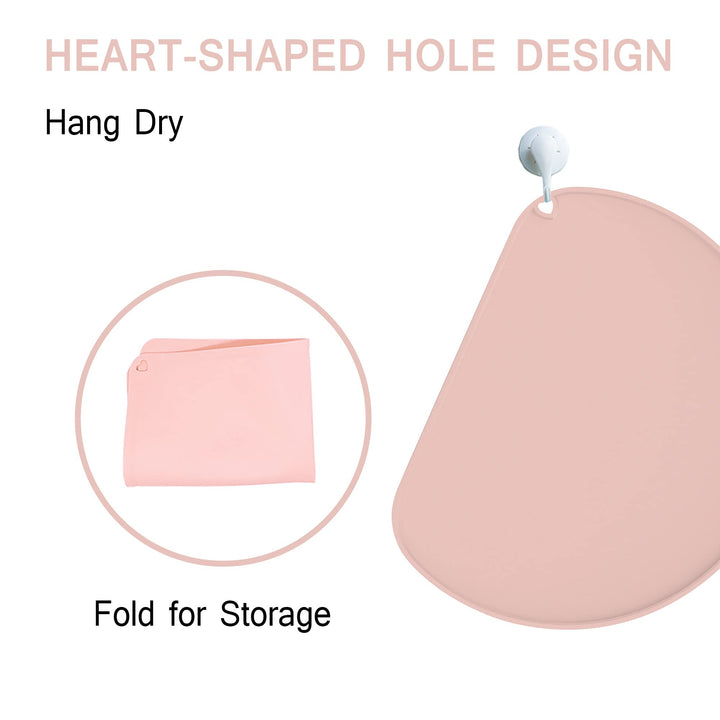 Large Silicone Mat 2 Pack, 17x13 Silicone Craft Mats for Resin Jewelry Casting Molds, Food Grade Silicone Sheet with Raised Edge,Nonstick Waterproof, Pink/Oxford-Blue