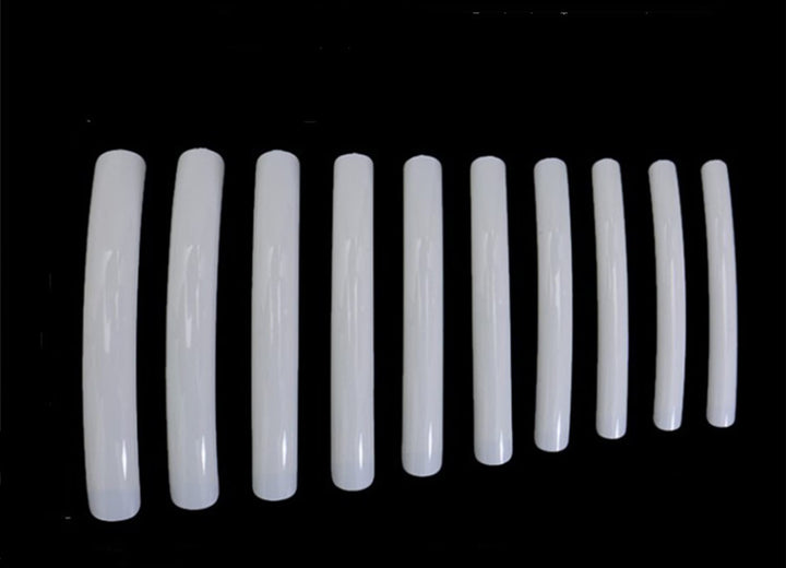 10x Extra Long Acrylic UV Gel French False Nail Art Design Salon Tips Natural by Nicky's Gift