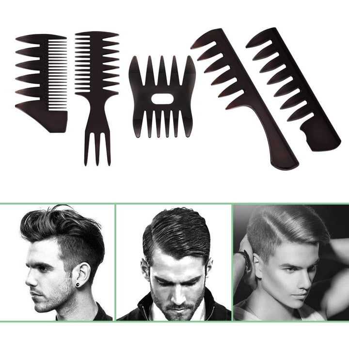 Mens Styling Comb,10Pcs Double Side Tail Combs with Afro Pick Barber Wide Tooth Comb,Professional Shaping & Wet Pick Pompadour Comb for Men Ladies Hair Hairstyle