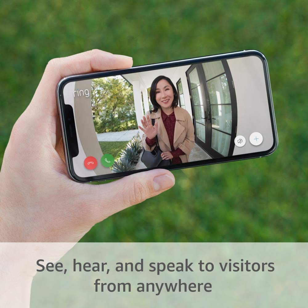 Video Doorbell - 1080p HD video, improved motion detection, easy installation (2020 release) – Satin Nickel