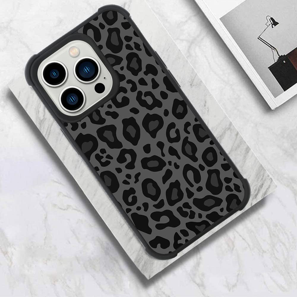 Case Compatible with iPhone 14 Pro Max,Black Leopard Design,Tire Texture Non-Slip +Shockproof Rugged TPU Protective Case for iPhone 14 Pro Max 6.7 Inch (2022) Leopard Pattern
