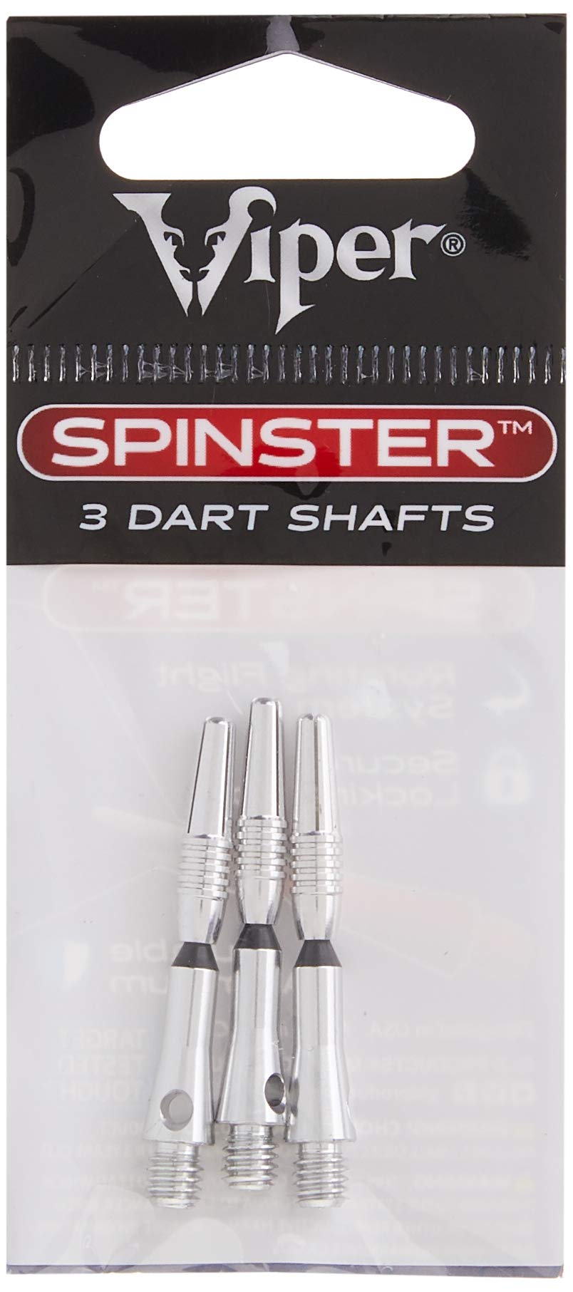 Spinster Aluminum Dart Shaft: Short (SH), Silver, 3 Pack