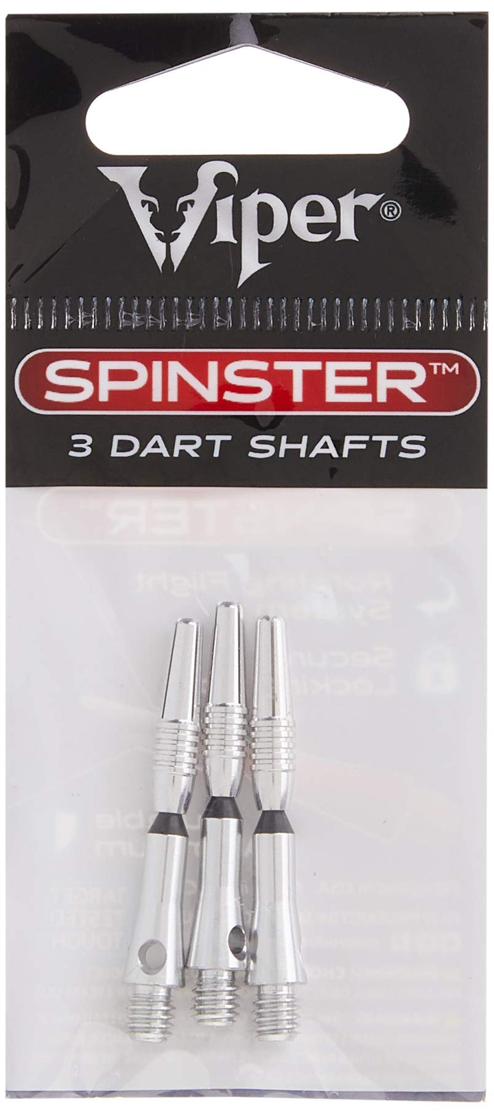 Spinster Aluminum Dart Shaft: Short (SH), Silver, 3 Pack